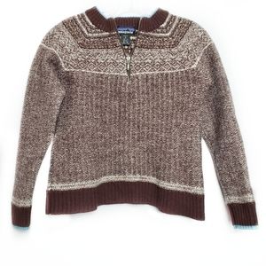 Patagonia Wool 1/4 Zip Pullover Sweater